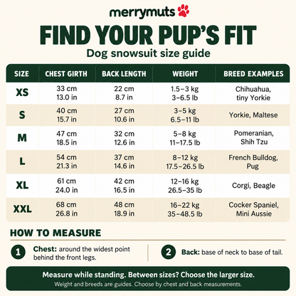 Merry Muts Dog Snowsuit